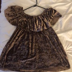 Crushed Velvet off shoulder top